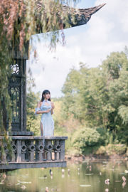 [Kesejahteraan COS] Gadis manis Lu Qingqing kyokyo - cheongsam biru